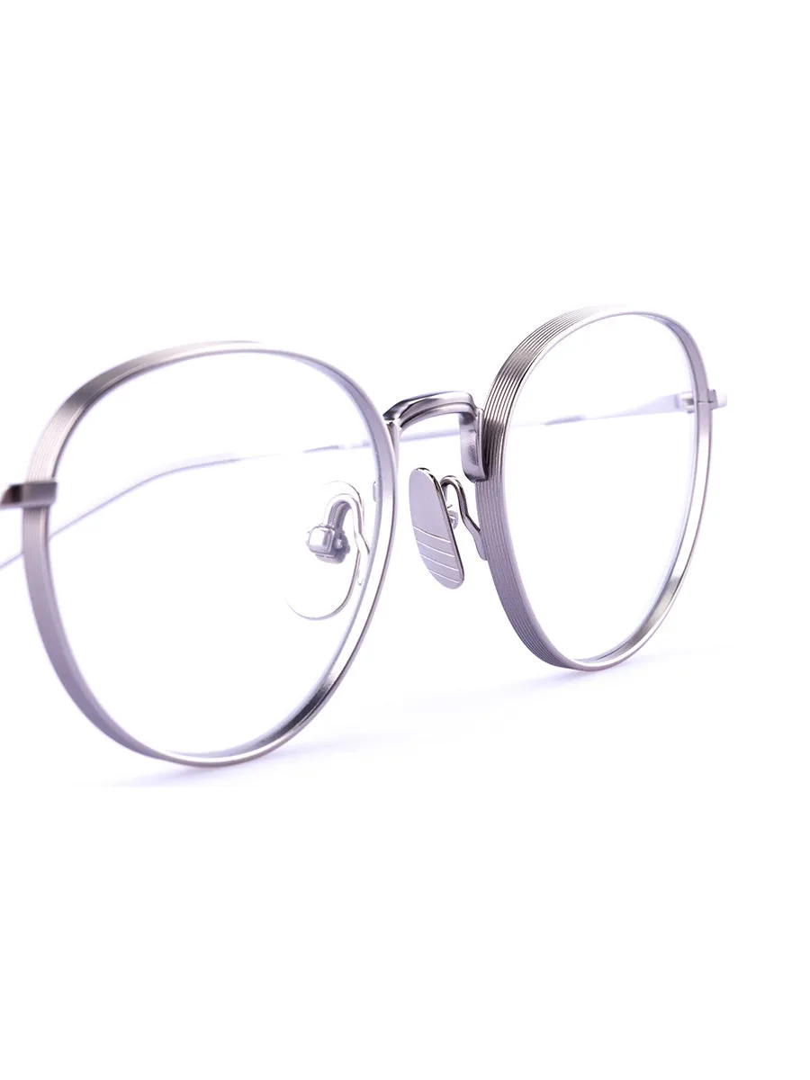 119A-046 Round Silver Eyeglasses