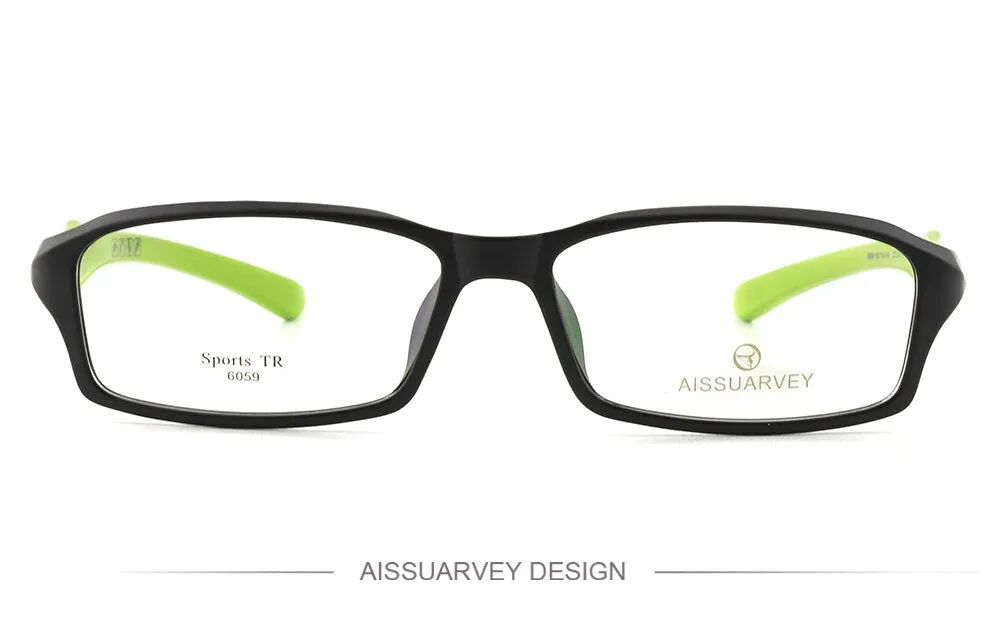 Aissuarvey Men's Full Rim Plastic Titanium Sport Frame Eyeglasses As6059