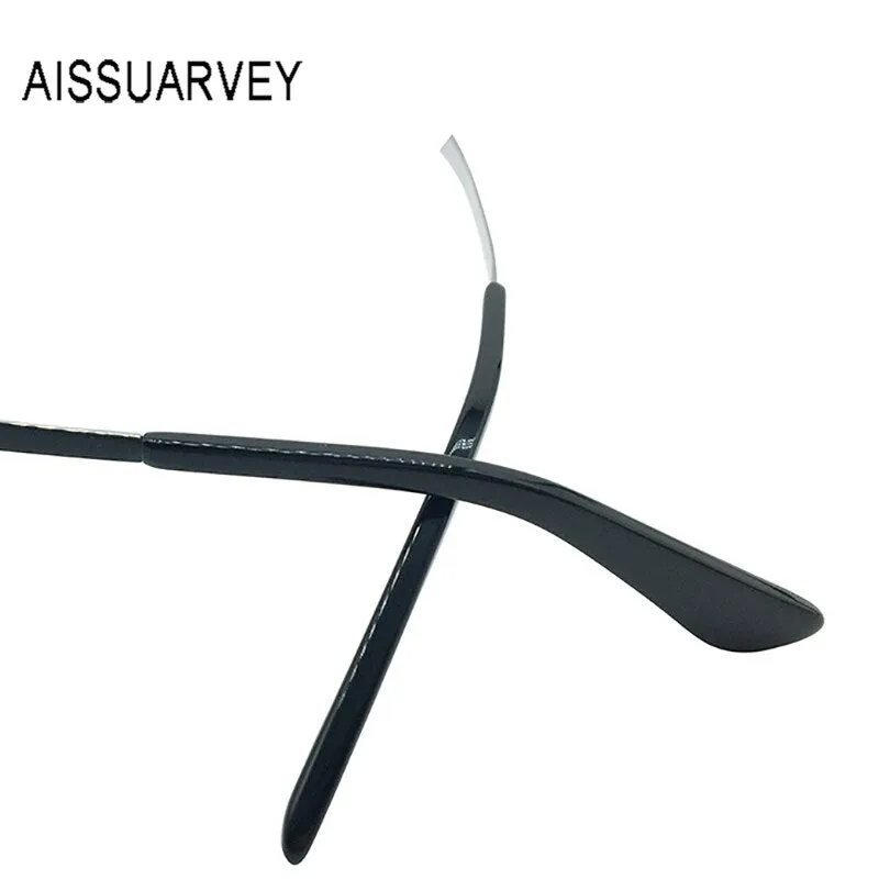 Aissuarvey Rectangular Lens Rimless Titanium Frame Men's Eyeglasses