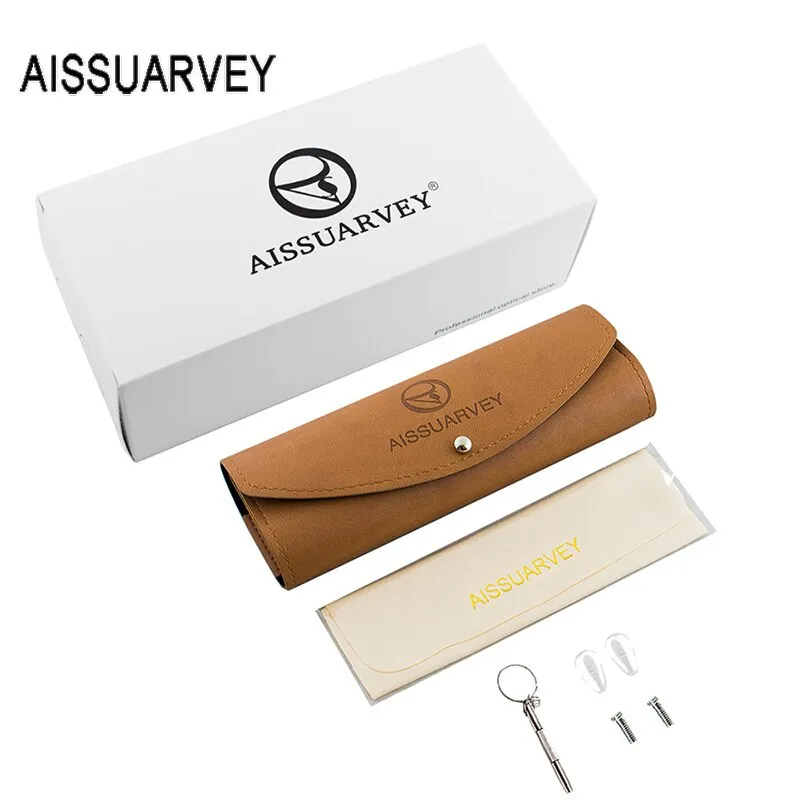 Aissuarvey Rectangular Lens Rimless Titanium Frame Men's Eyeglasses