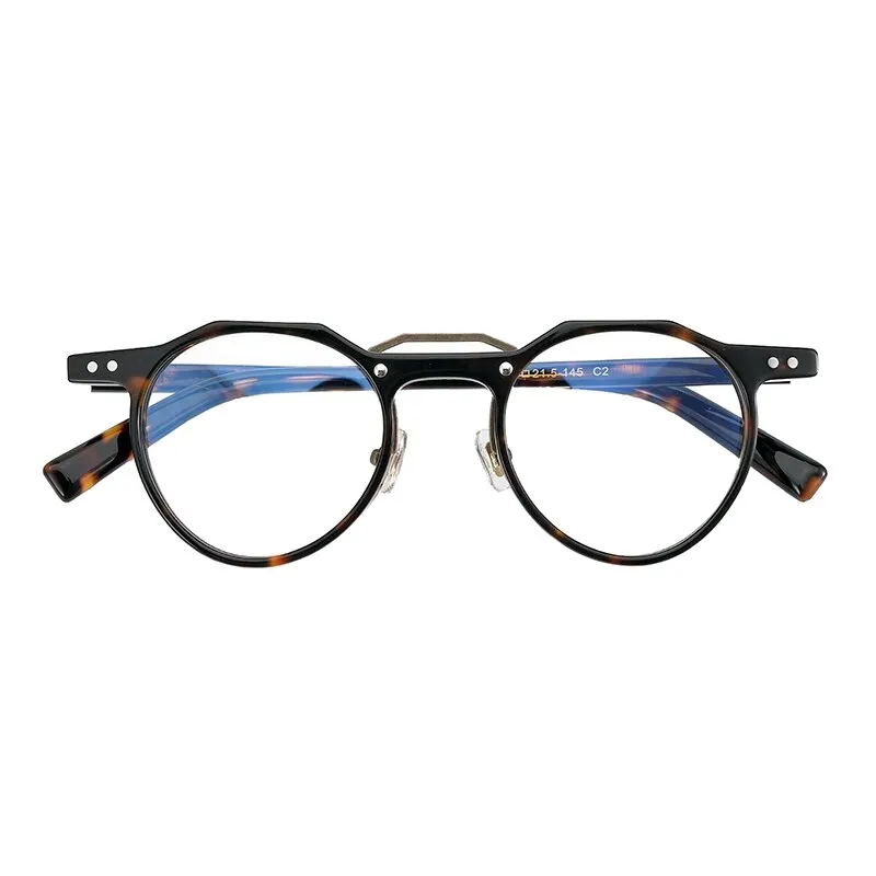 Aissuarvey Unisex Full Rim Round Light Acetate Frame Eyeglasses Hp20205