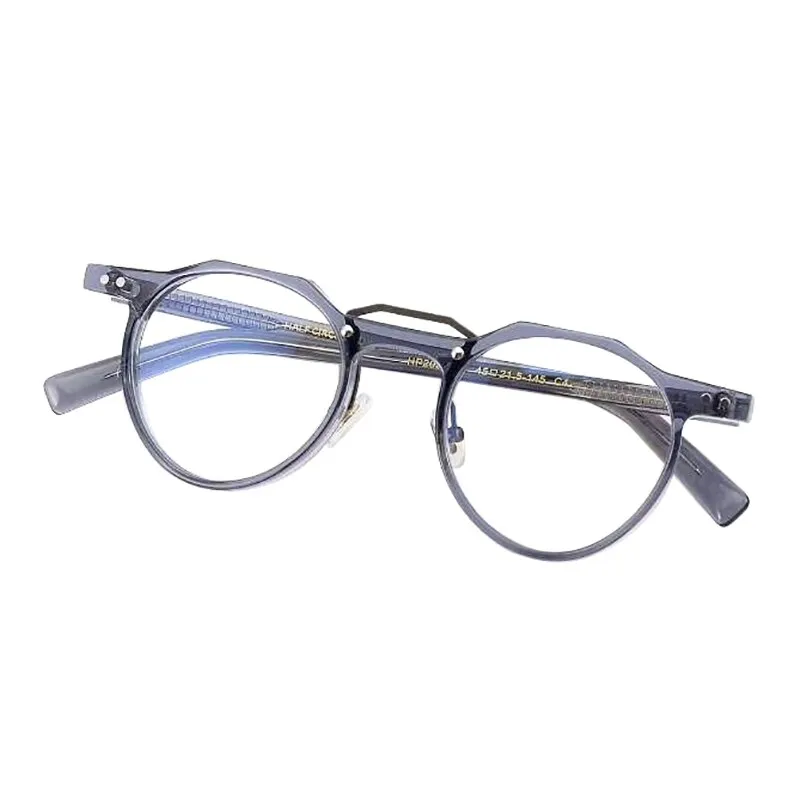 Aissuarvey Unisex Full Rim Round Light Acetate Frame Eyeglasses Hp20205