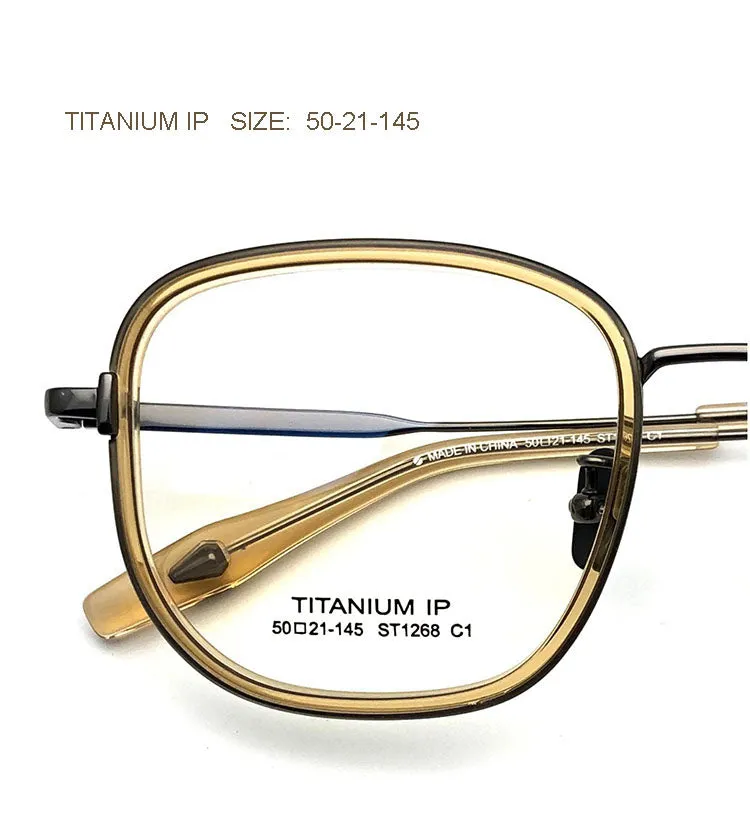 Aissuarvey Unisex Full Rim Titanium Acetate Round Square Eyeglasses St1268