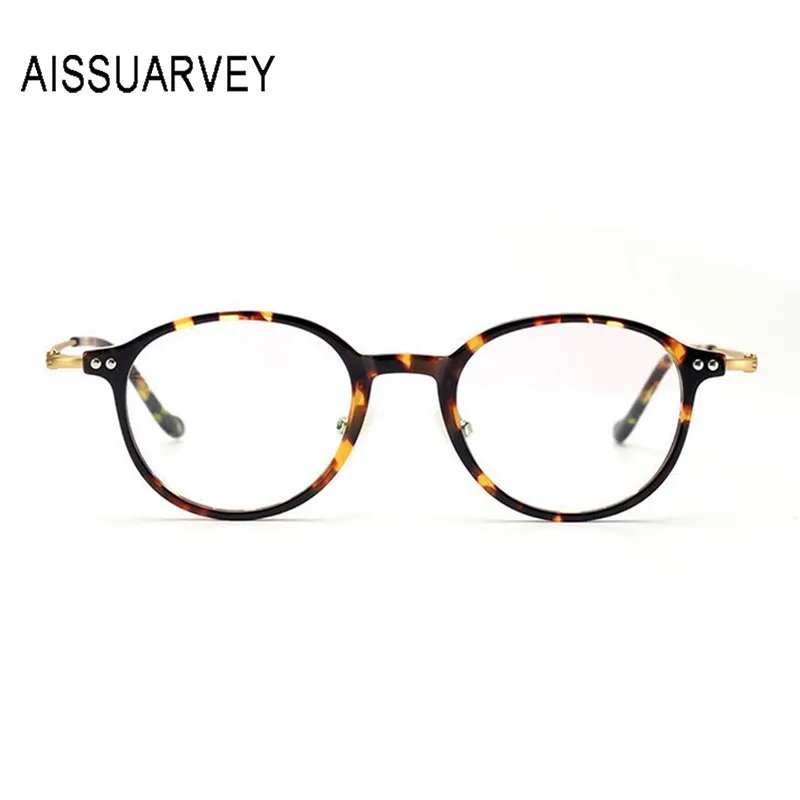 Aissuarvey Unisex Round Full Rim Acetate Titanium Frame Eyeglasses As190001