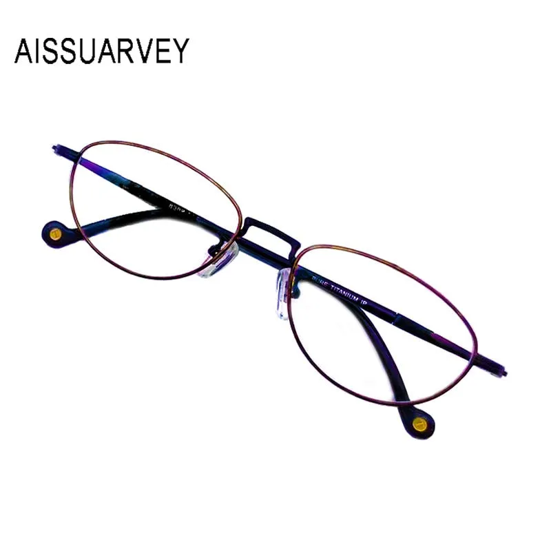 Aissuarvey Women's Full Rim Round Titanium Frame Eyeglasses As8388