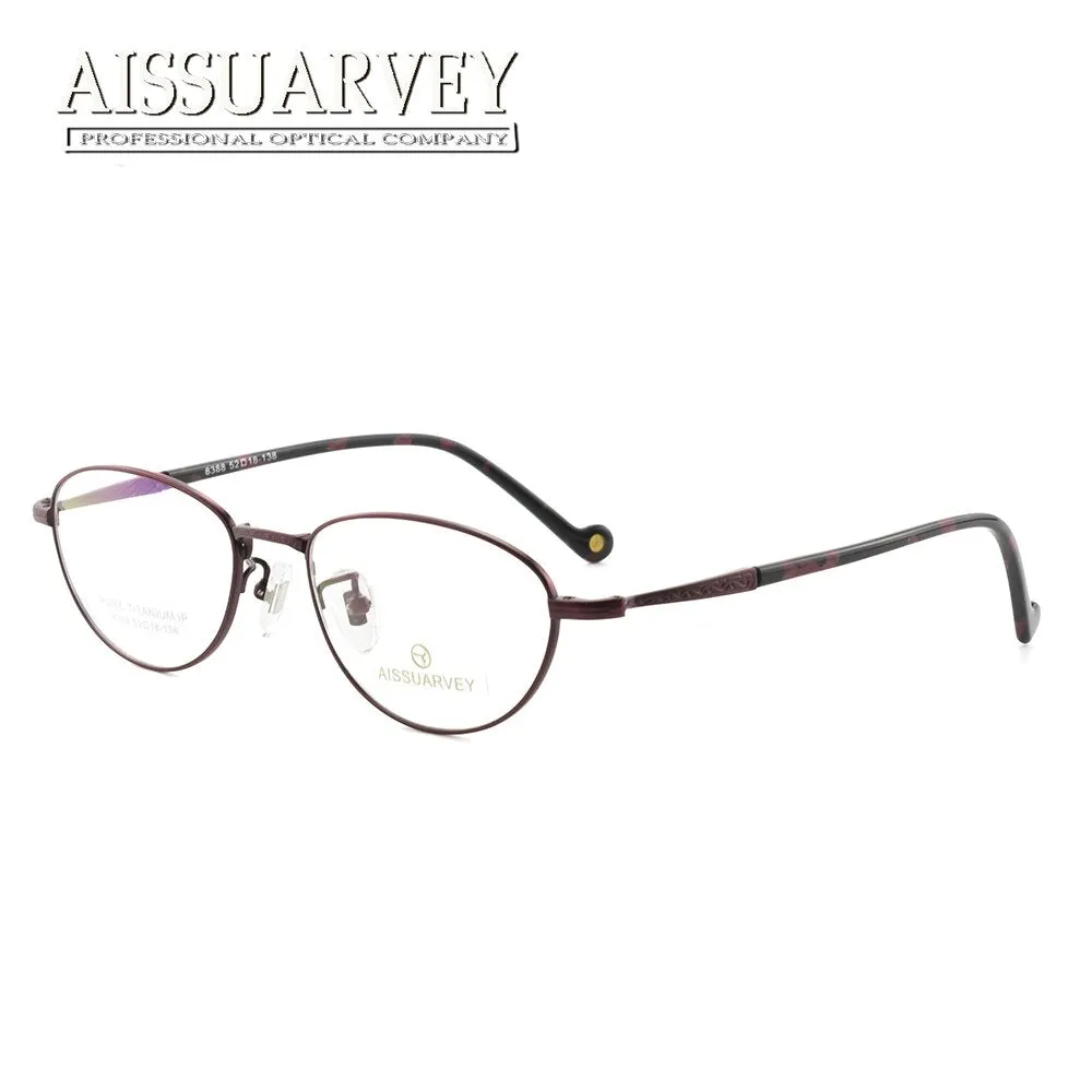 Aissuarvey Women's Full Rim Round Titanium Frame Eyeglasses As8388