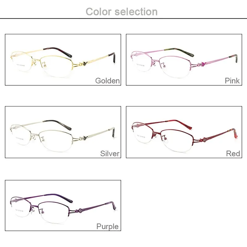 Aissuarvey Women's Semi Rim Alloy Frame Eyeglasses Asf6001