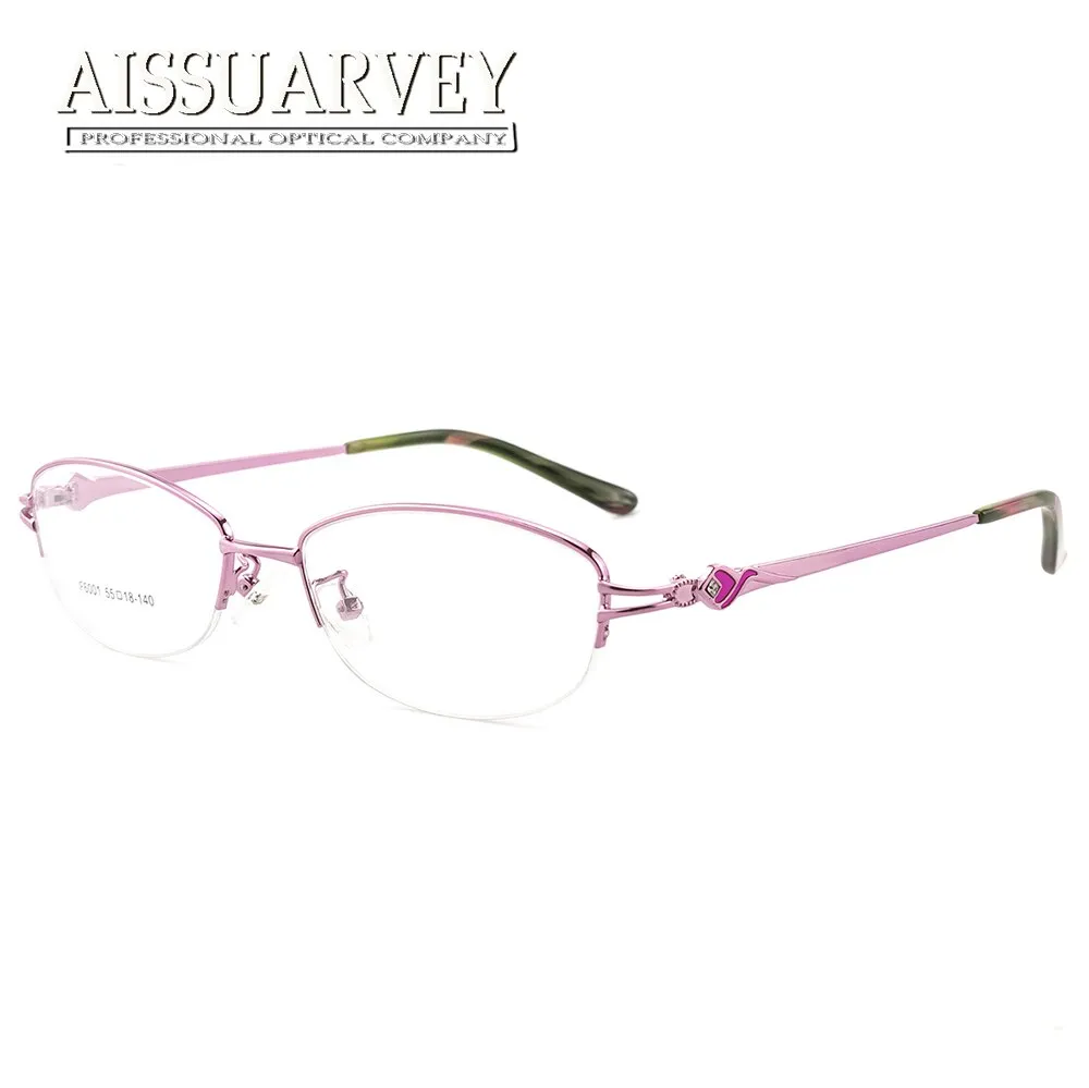 Aissuarvey Women's Semi Rim Alloy Frame Eyeglasses Asf6001