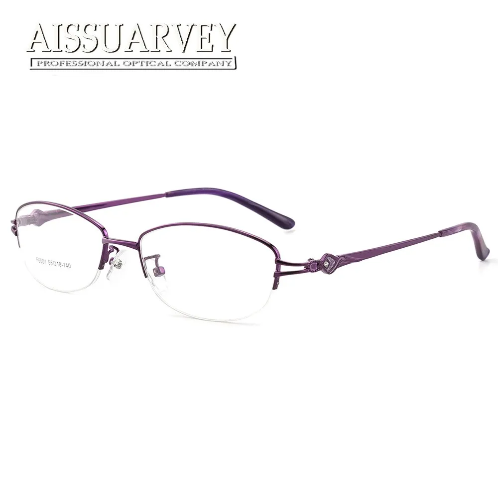 Aissuarvey Women's Semi Rim Alloy Frame Eyeglasses Asf6001