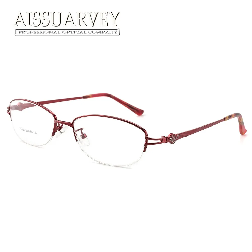 Aissuarvey Women's Semi Rim Alloy Frame Eyeglasses Asf6001