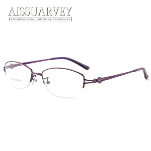 Aissuarvey Women's Semi Rim Alloy Frame Eyeglasses Asf6001