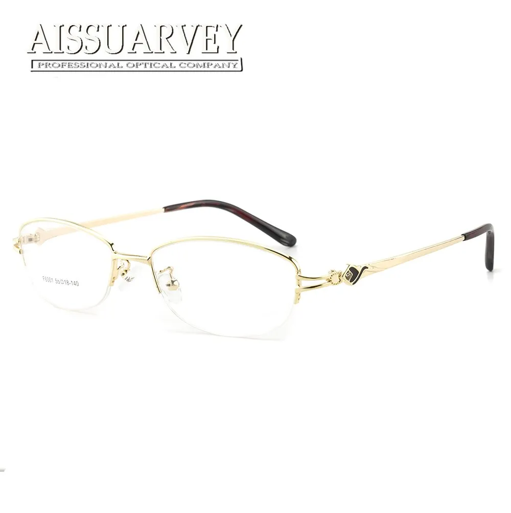 Aissuarvey Women's Semi Rim Alloy Frame Eyeglasses Asf6001