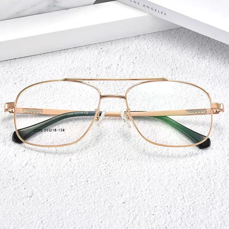 Bclear  Men's Double Bridge Full Rim Alloy Square Eyeglasses N2256