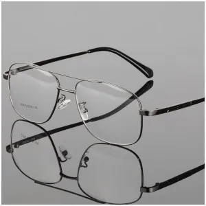 Bclear  Men's Double Bridge Full Rim Alloy Square Eyeglasses N2256