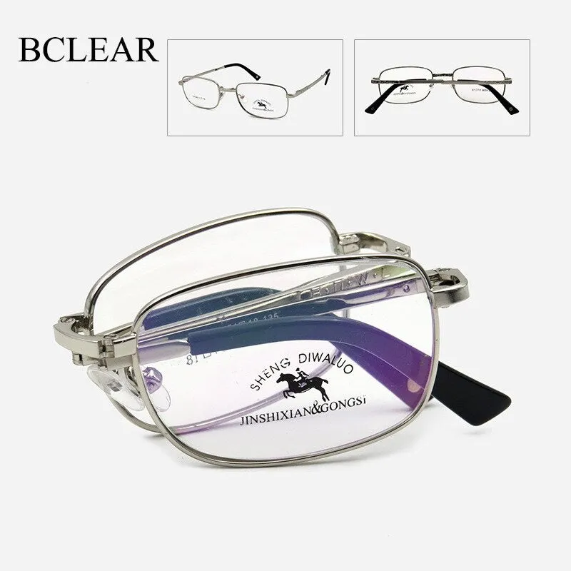 Bclear Men's Foldable Full Rim Alloy Frame Eyeglasses  Zt1036