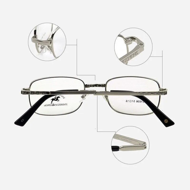 Bclear Men's Foldable Full Rim Alloy Frame Eyeglasses  Zt1036