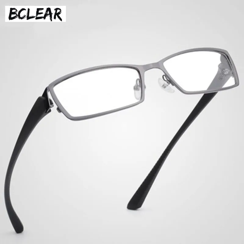 Bclear Men's Full Rim Alloy Frame Eyeglasses TR-90 Temples S1976