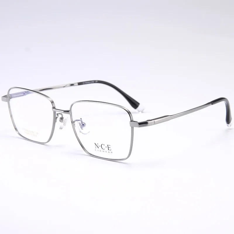 Bclear Men's Full Rim Square Titanium Frame Eyeglasses My005