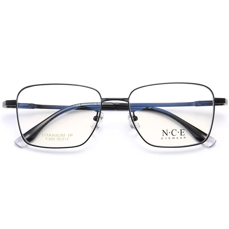 Bclear Men's Full Rim Square Titanium Frame Eyeglasses My005