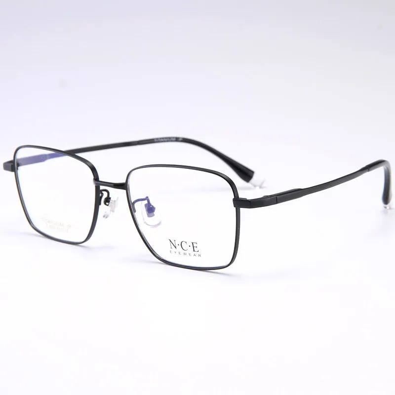 Bclear Men's Full Rim Square Titanium Frame Eyeglasses My005