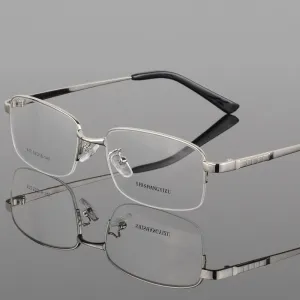 Bclear Men's Semi Rim Alloy Square Eyeglasses 872