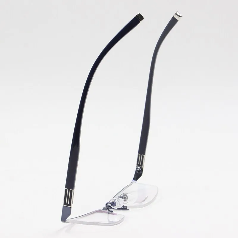 Bclear Men's Titanium Alloy Eyeglasses Semi-Rim