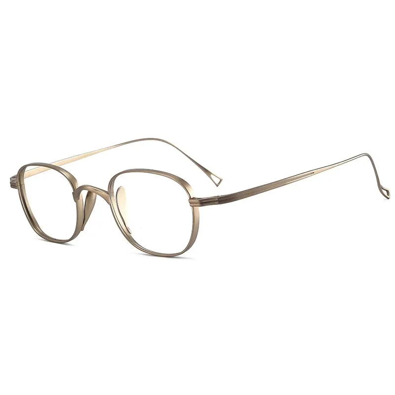 Bclear Unisex Full Rim Oval Titanium Eyeglasses 1019