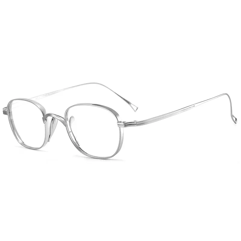 Bclear Unisex Full Rim Oval Titanium Eyeglasses 1019