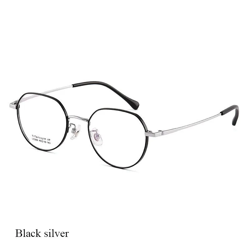 Bclear Unisex Full Rim Polygon Square Titanium Eyeglasses Lb5369