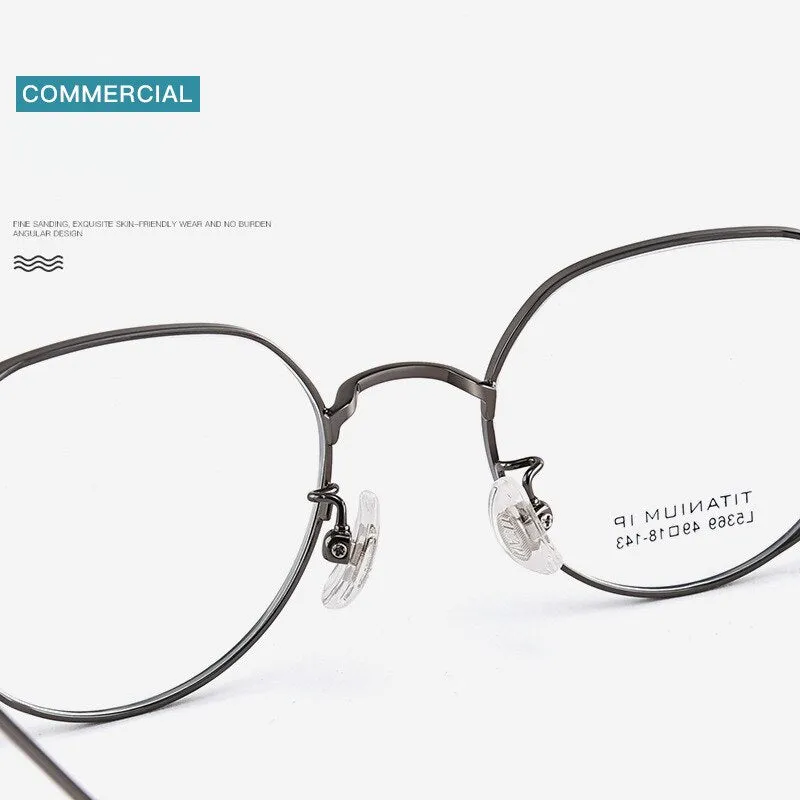 Bclear Unisex Full Rim Polygon Square Titanium Eyeglasses Lb5369