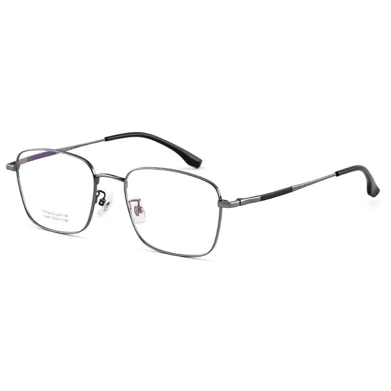 Bclear Unisex Full Rim Square Titanium Eyeglasses Lb7947