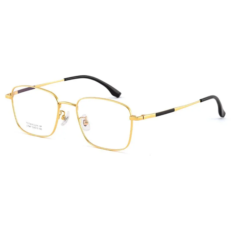 Bclear Unisex Full Rim Square Titanium Eyeglasses Lb7947