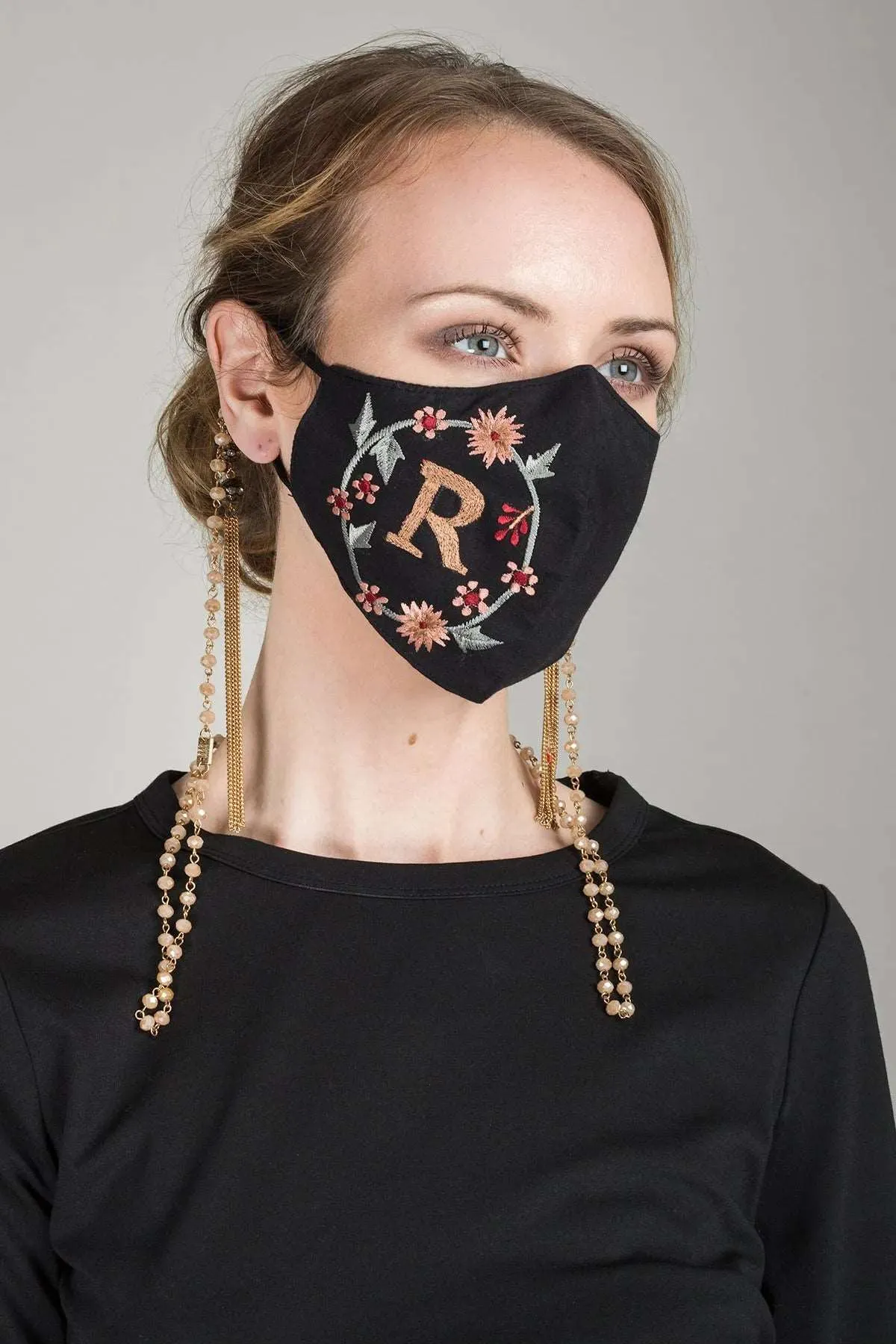 Beaded Lariat Covertible Mask Chain