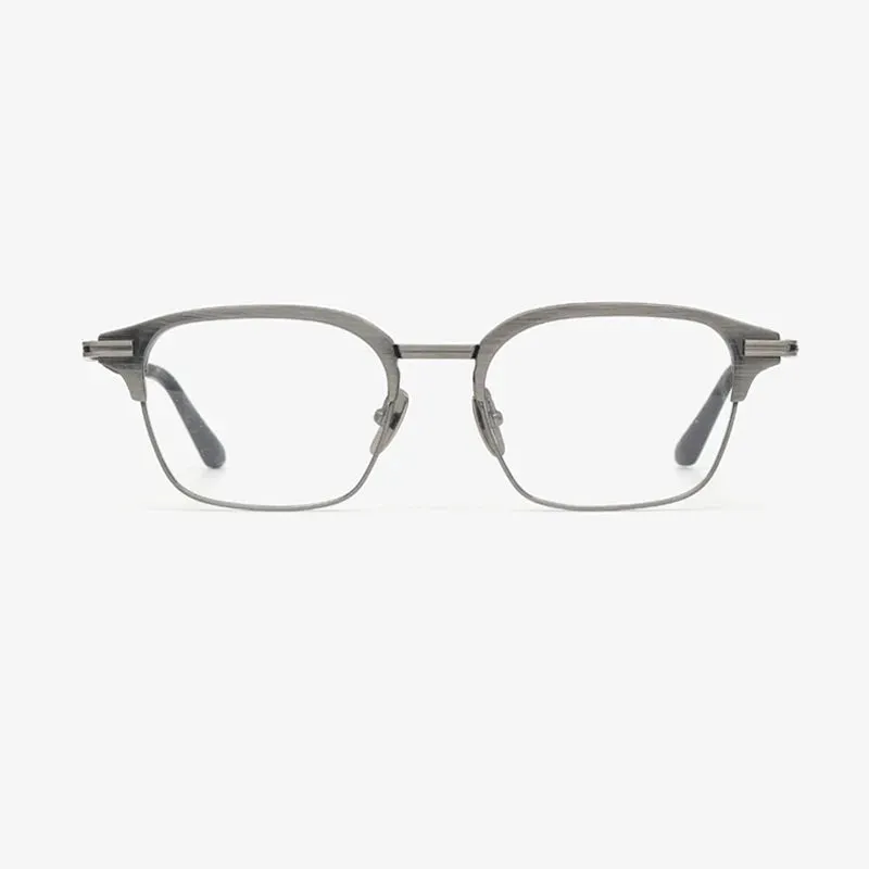 Black Mask Unisex Full Rim Acetate Square Titanium Eyeglasses D142