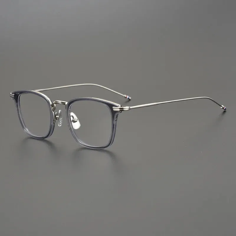 Black Mask Unisex Full Rim Square Alloy Acetate Eyeglasses 905