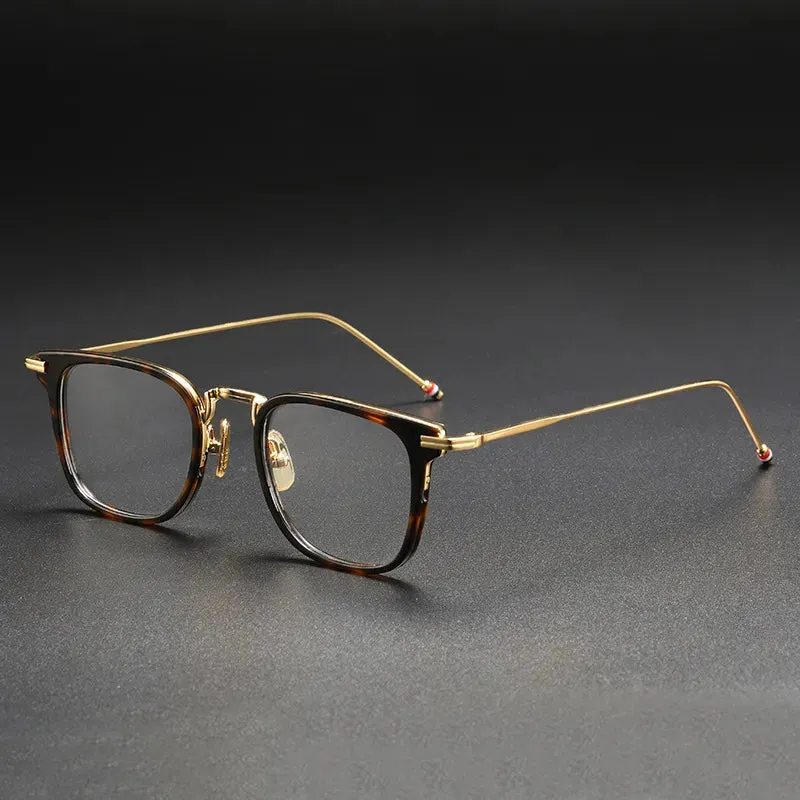 Black Mask Unisex Full Rim Square Alloy Acetate Eyeglasses 905