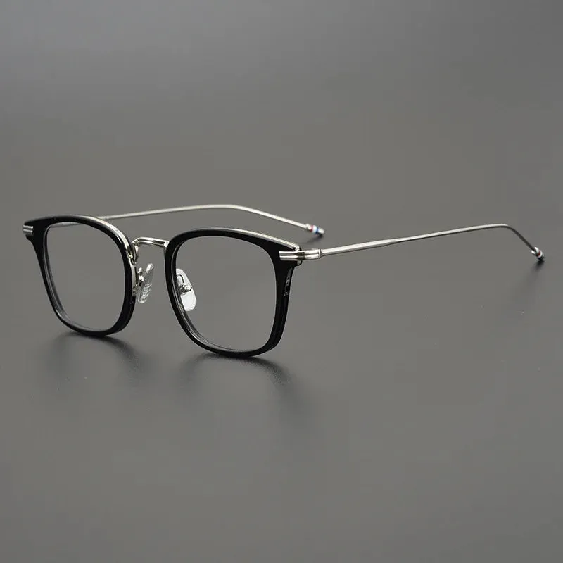 Black Mask Unisex Full Rim Square Alloy Acetate Eyeglasses 905