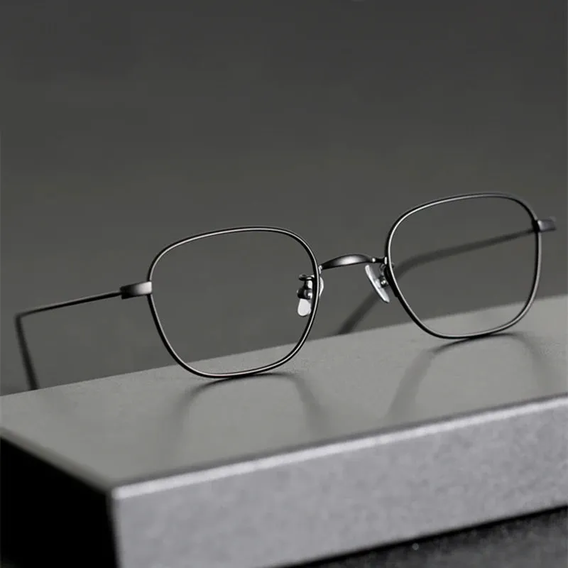 Black Mask Unisex Full Rim Square Titanium Eyeglasses 199gms