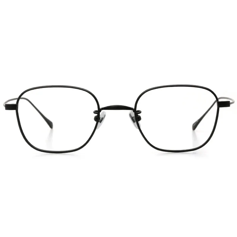 Black Mask Unisex Full Rim Square Titanium Eyeglasses 199gms