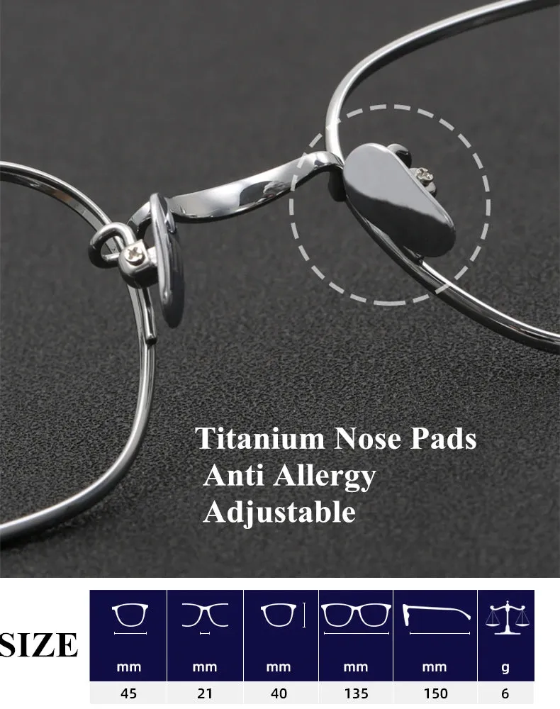 Black Mask Unisex Full Rim Square Titanium Eyeglasses 199gms