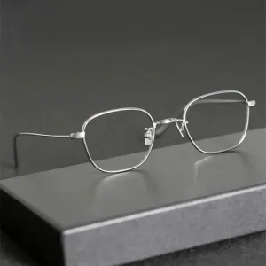 Black Mask Unisex Full Rim Square Titanium Eyeglasses 199gms