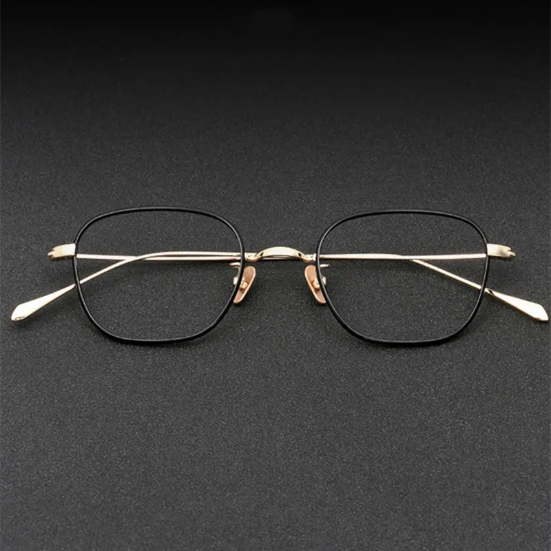 Black Mask Unisex Full Rim Square Titanium Eyeglasses 199gms