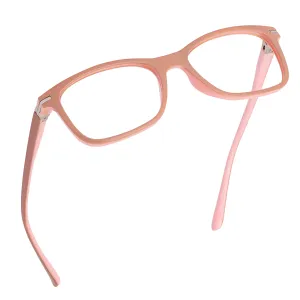 Blue-Light-Blocking-Reading-Glasses-Beige-Pink-0-50-Magnification-Computer-Glasses