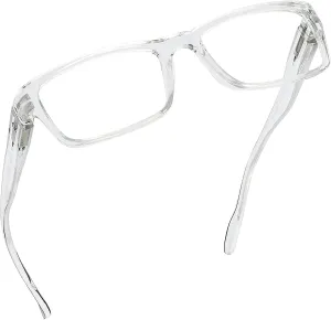 Blue Light Blocking Reading Glasses (Clear, 250 Magnification) Computer