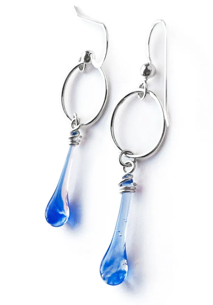 Bluebell Meteorite Earrings