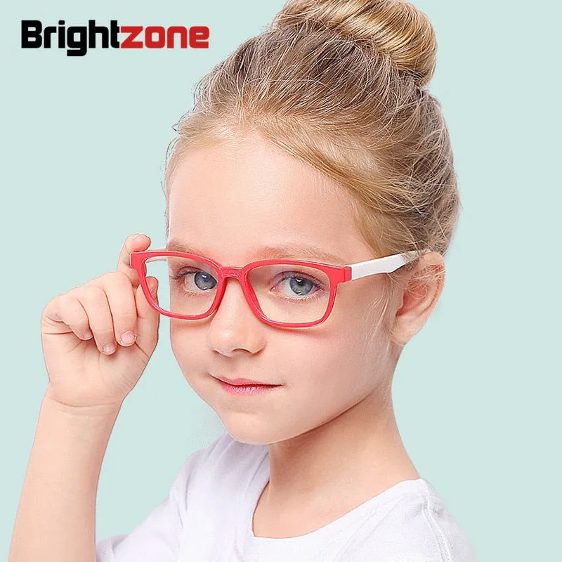 Brightzone Unisex Children's Tr 90 Titanium Round Eyeglasses  Full Rim