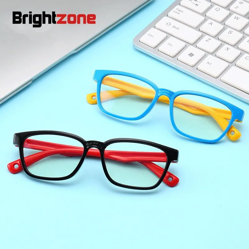 Brightzone Unisex Children's Tr 90 Titanium Round Eyeglasses  Full Rim