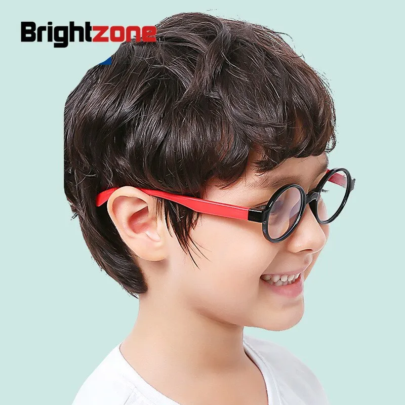 Brightzone Unisex Full Rim Children's Eyeglasses Round Tr 90 Titanium