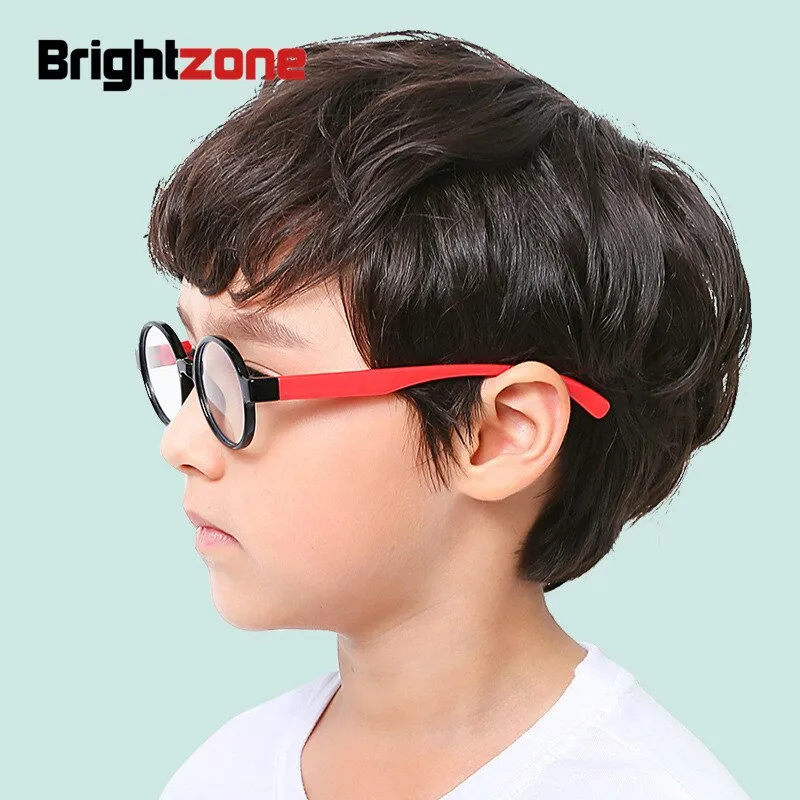 Brightzone Unisex Full Rim Children's Eyeglasses Round Tr 90 Titanium