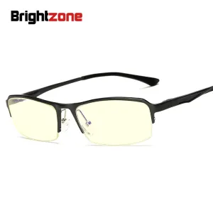 Brightzone Unisex Semi Rim Square Aluminum Alloy Eyeglasses 0297